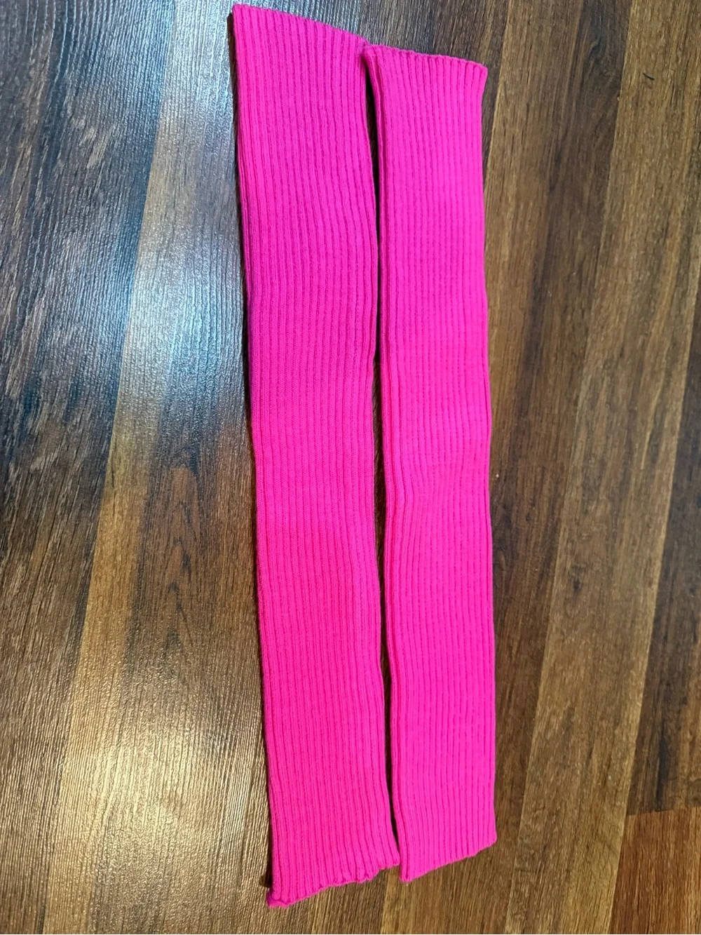 Amazon Bright Pink Ribbed Knit Arm Warmers